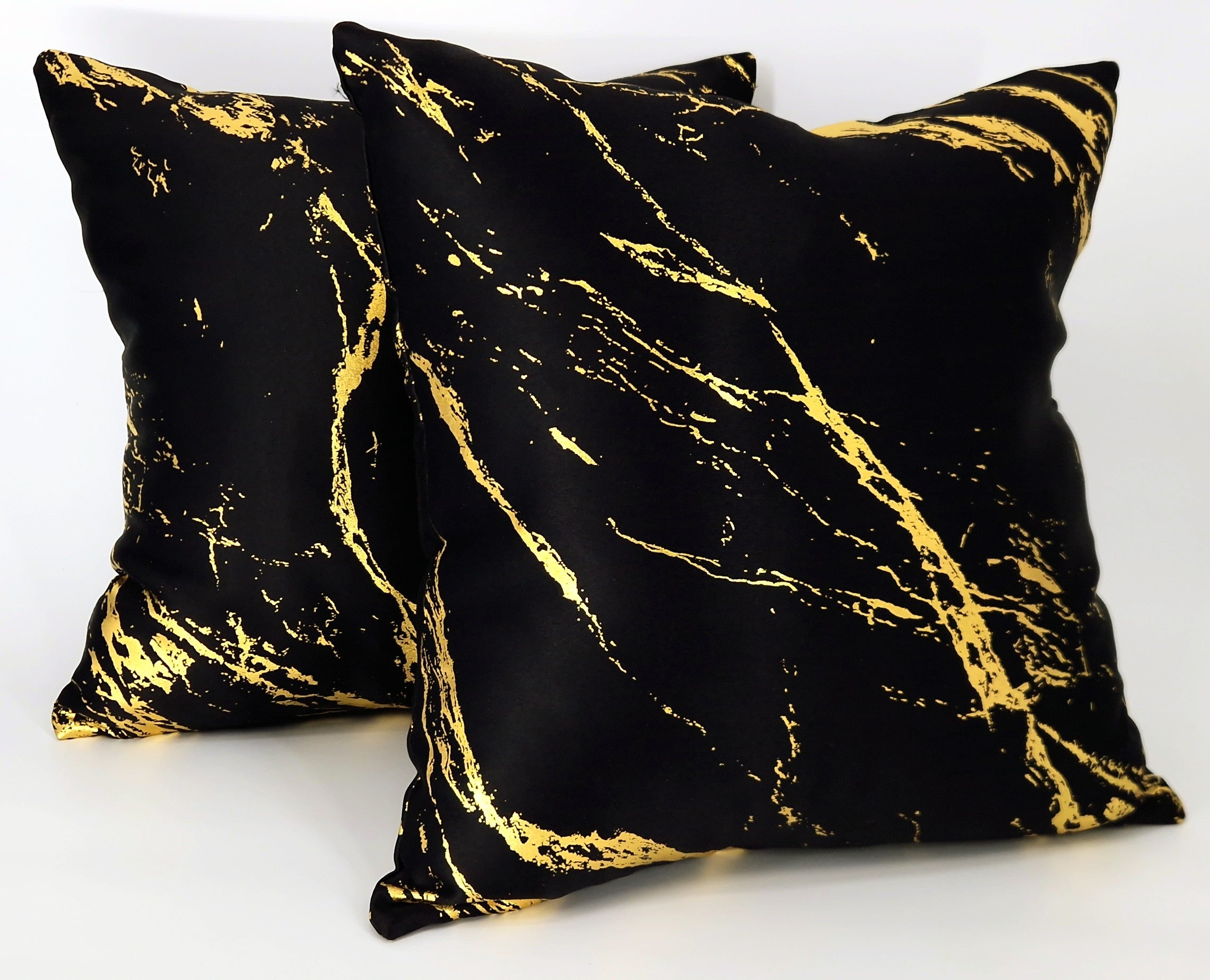 Elyse Foil Marble Pattern Cushion Covers 18 x 18"