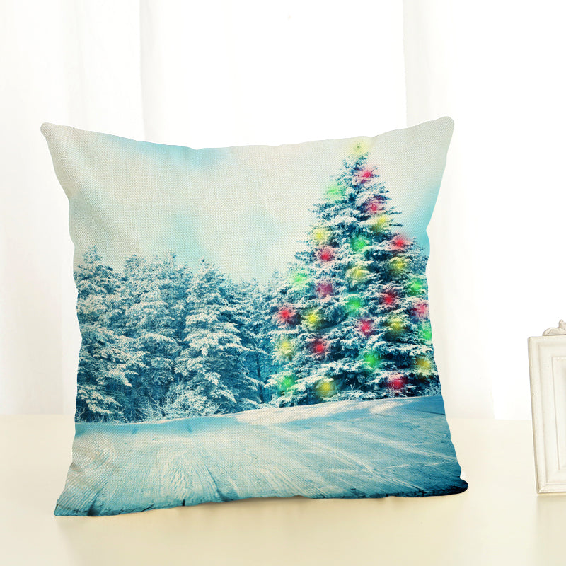 Christmas Cushion Covers Linen Effect 18" x 18" (45cm x 45cm)