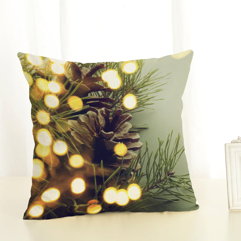 Christmas Cushion Covers Linen Effect 18" x 18" (45cm x 45cm)