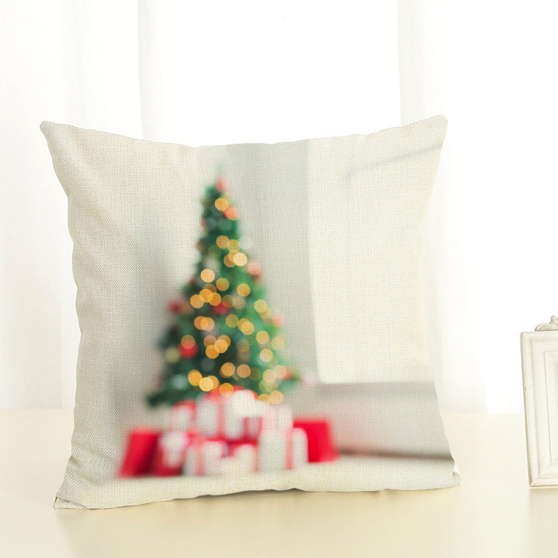 Christmas Cushion Covers Linen Effect 18" x 18" (45cm x 45cm)