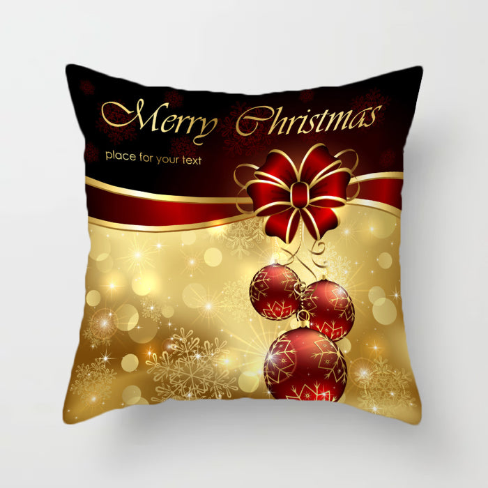 Gold Christmas Cushion Covers Crushed Velvet 18" x 18"