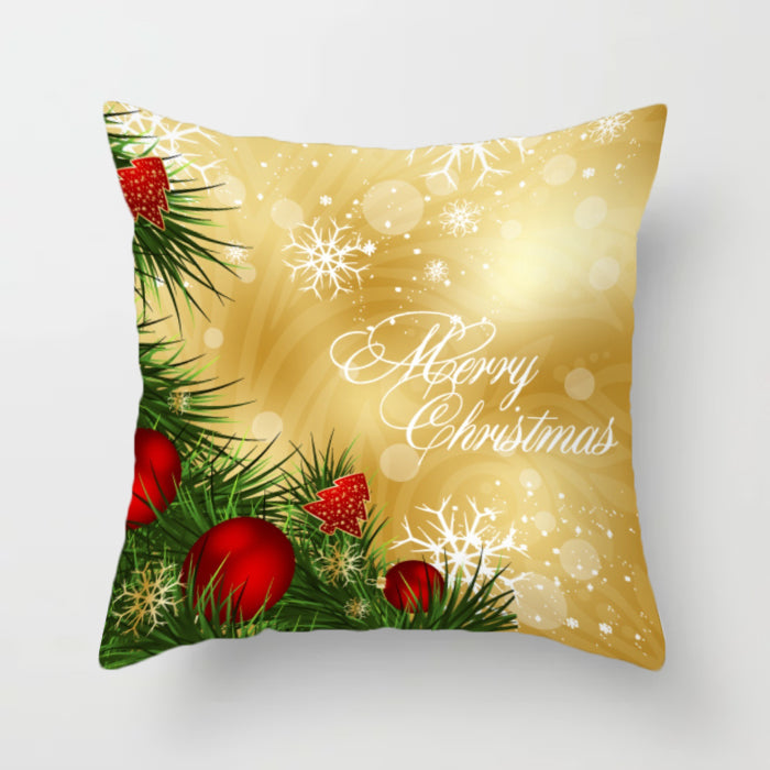 Gold Christmas Cushion Covers Crushed Velvet 18" x 18"
