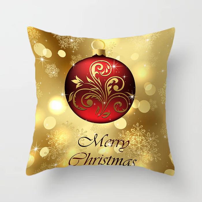 Gold Christmas Cushion Covers Crushed Velvet 18" x 18"