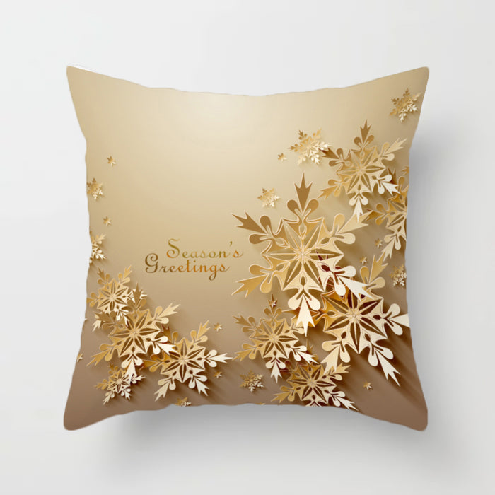 Gold Christmas Cushion Covers Crushed Velvet 18" x 18"