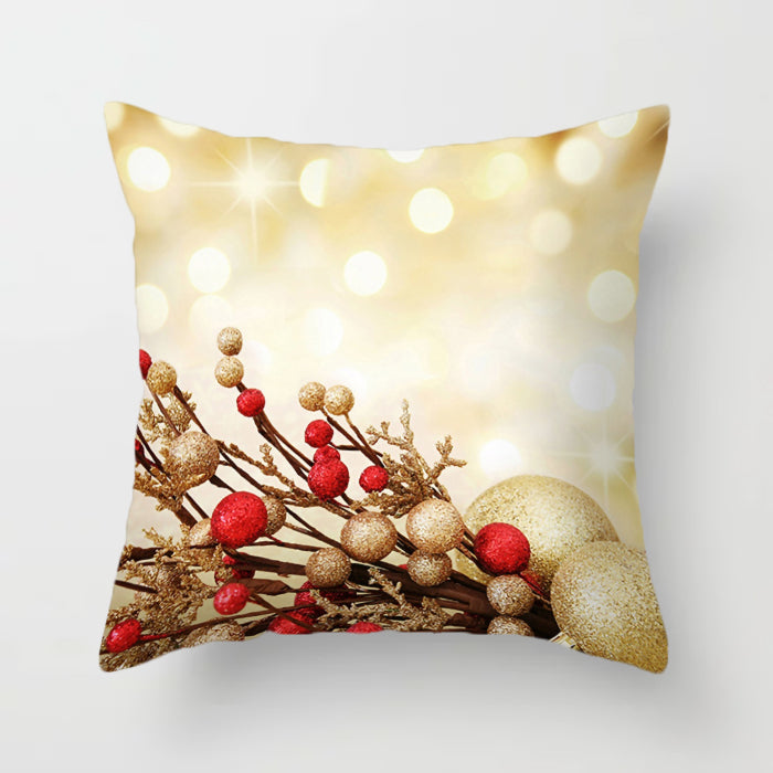Gold Christmas Cushion Covers Crushed Velvet 18" x 18"