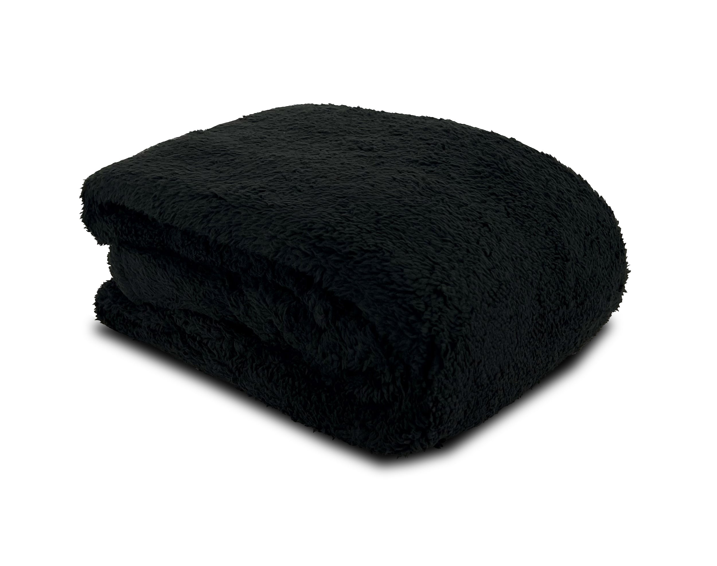 Teddy Fleece Throw (Black)
