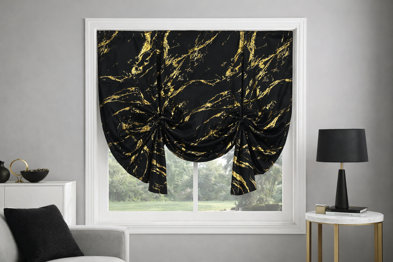 Elyse Thermal Blackout Tie Blinds 52" Wide x 55" Drop