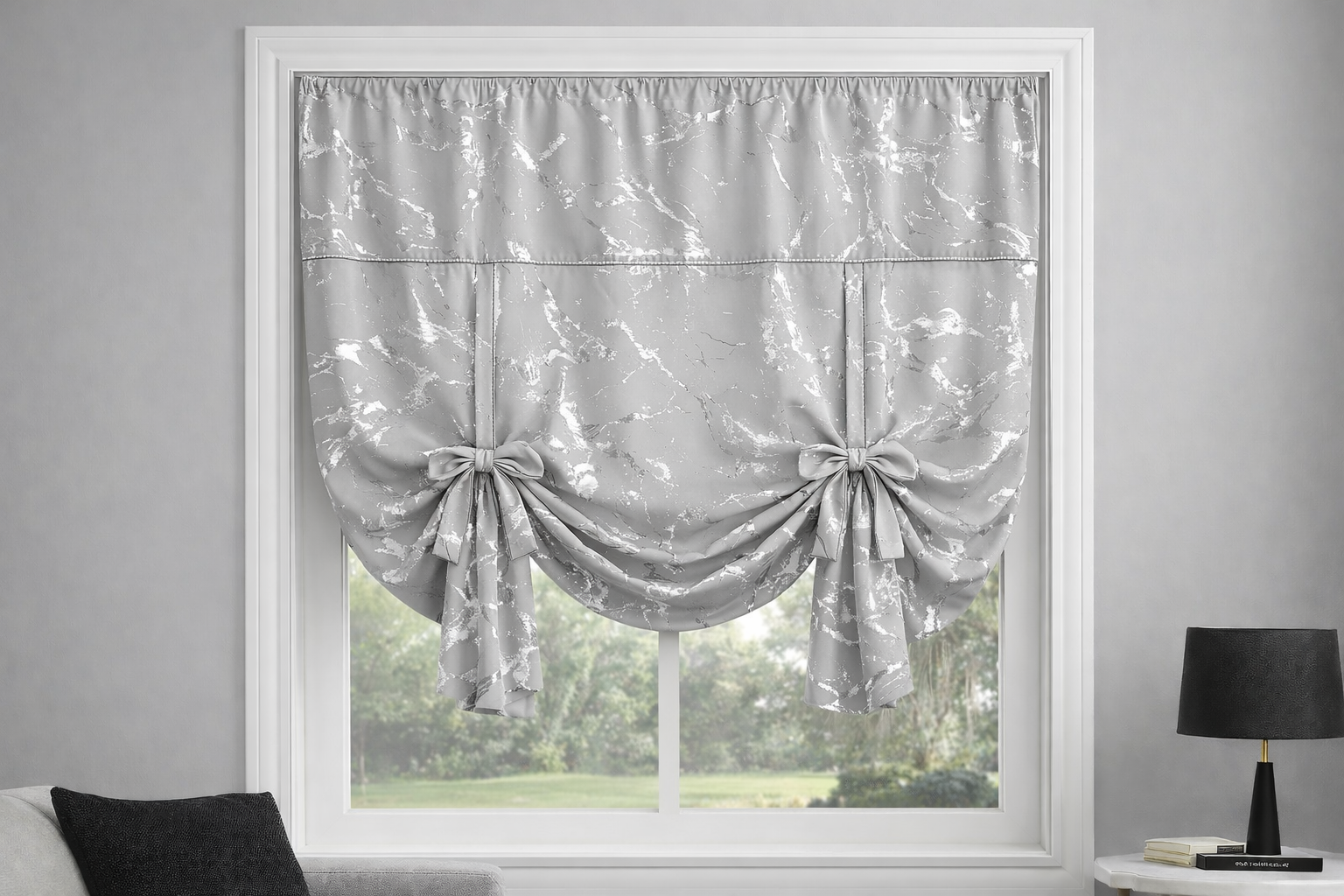 Elyse Thermal Blackout Tie Blinds 52" Wide x 55" Drop