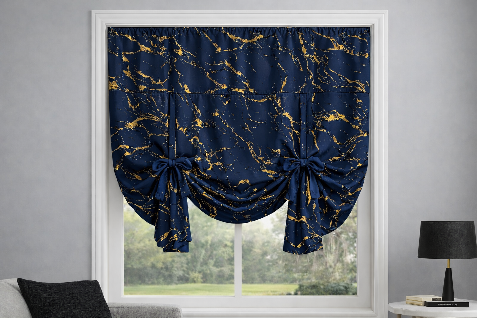 Elyse Thermal Blackout Tie Blinds 52" Wide x 55" Drop