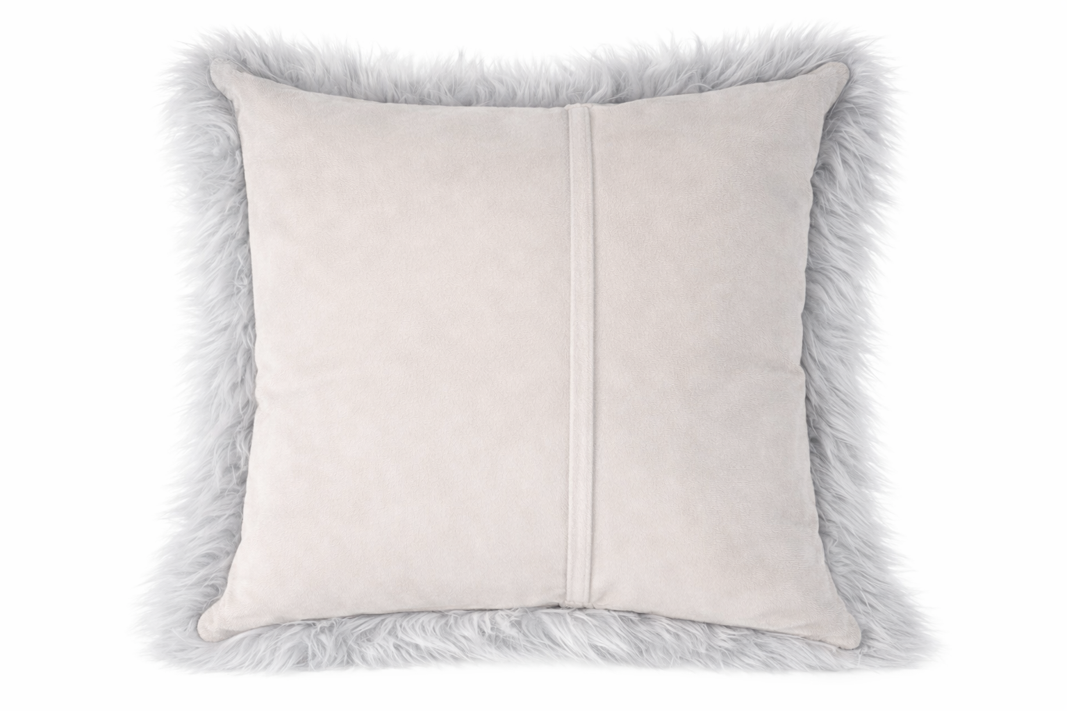 Set Of 2 Fluffy Faux Fur Shaggy Long Pile Decorative Pillow Cases (Multiple Colours, 45cm x 45cm)