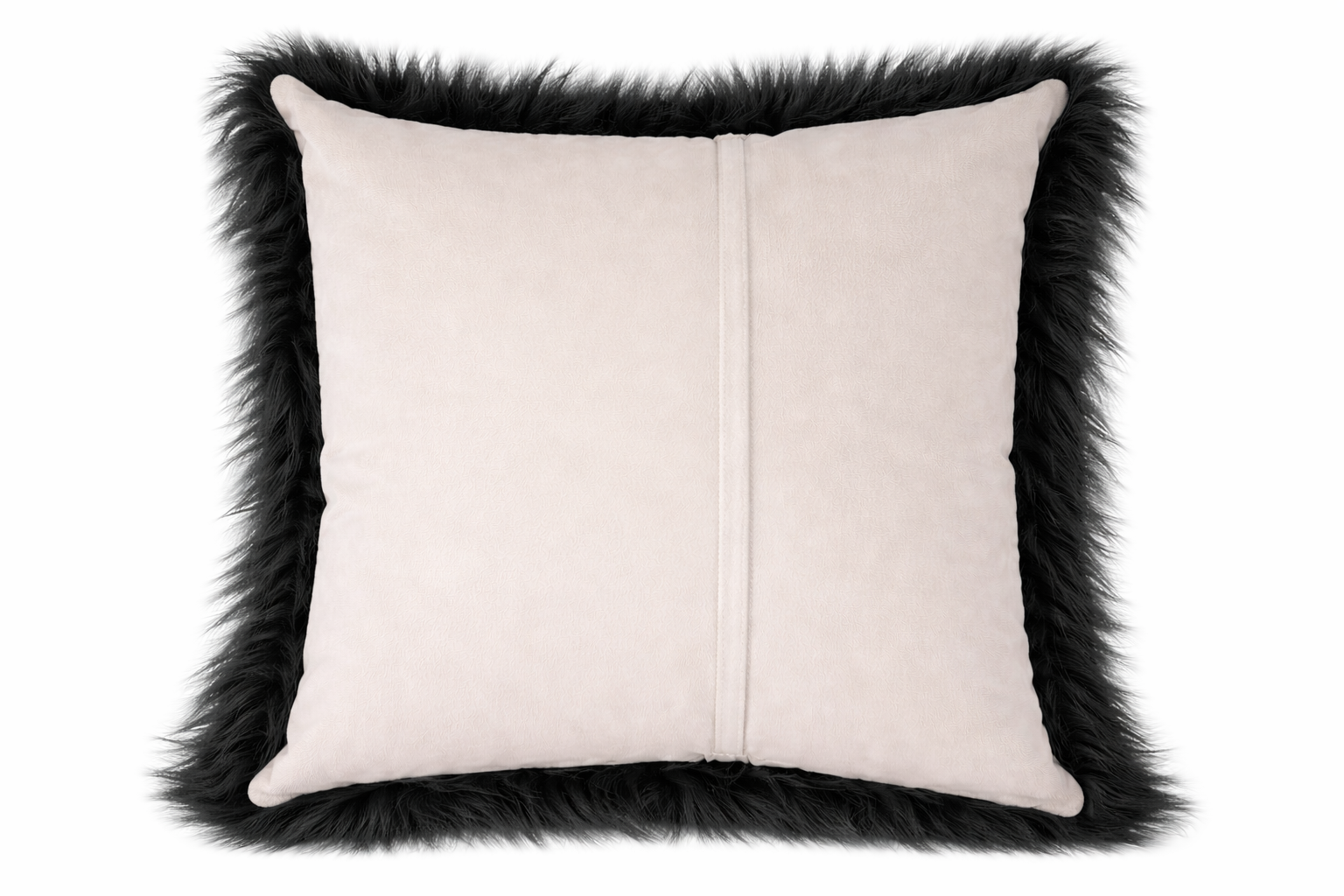 Set Of 2 Fluffy Faux Fur Shaggy Long Pile Decorative Pillow Cases (Multiple Colours, 45cm x 45cm)
