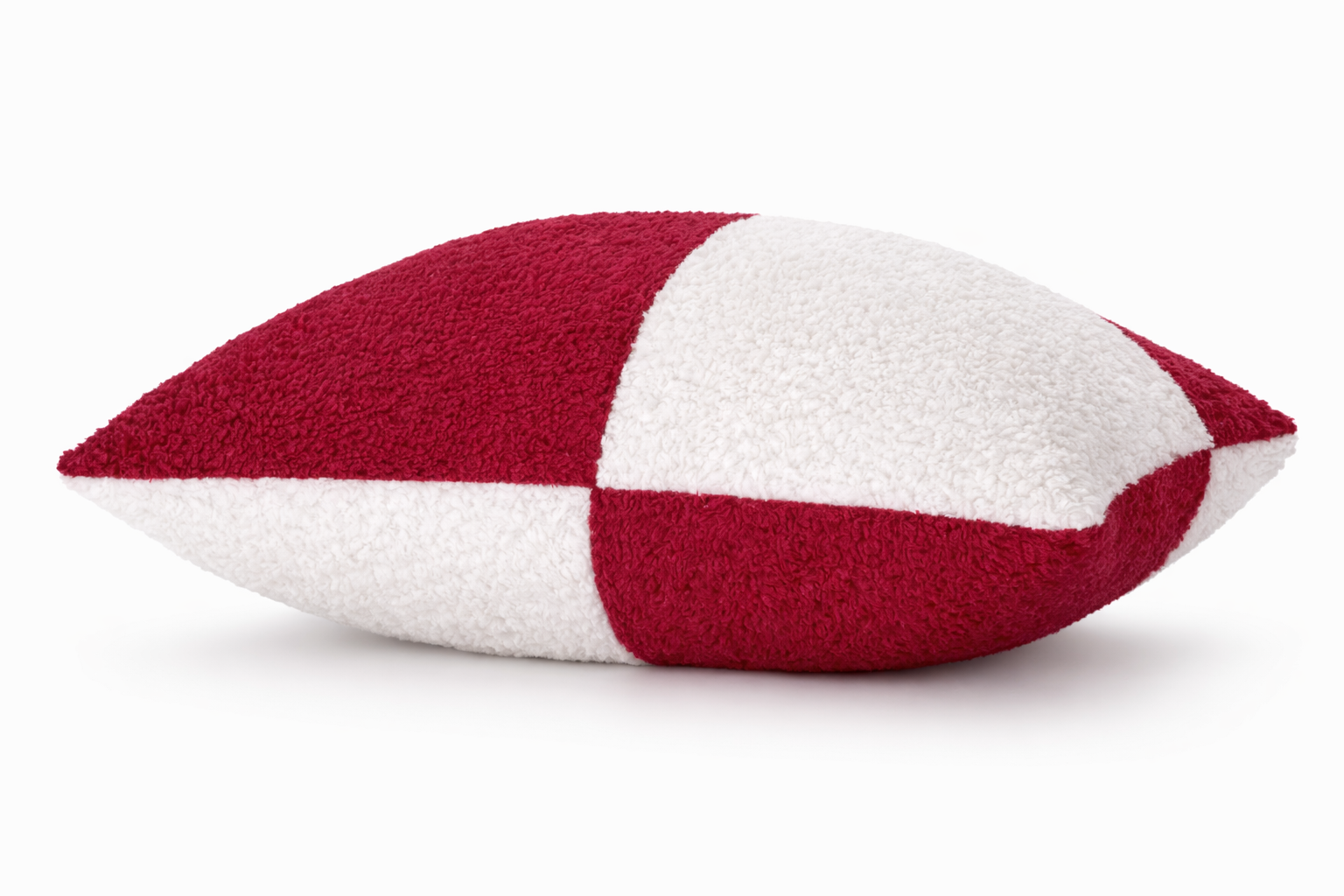 Teddy Fleece Square Check Cushion Covers (Multiple Colours, 45cm x 45cm)