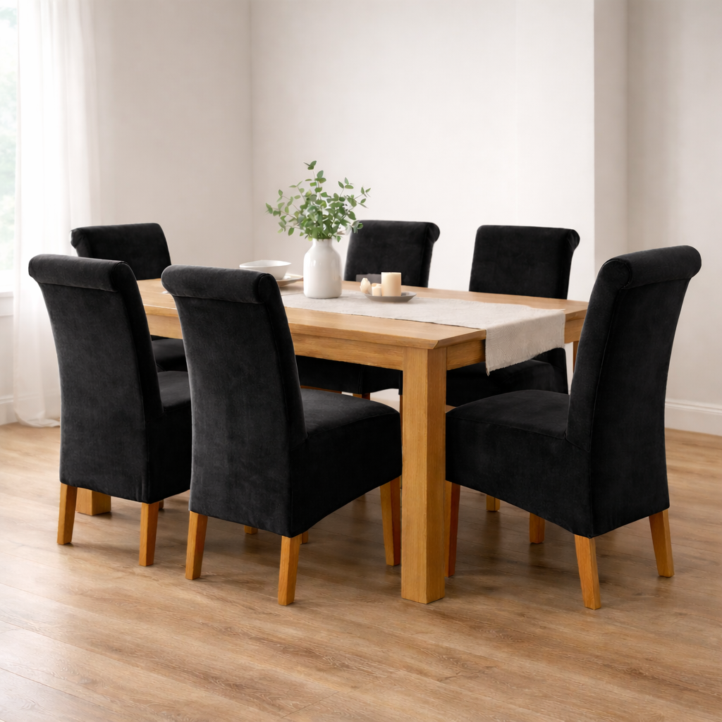 Stretch Velvet Dining Chair Covers (Multiple Colours)