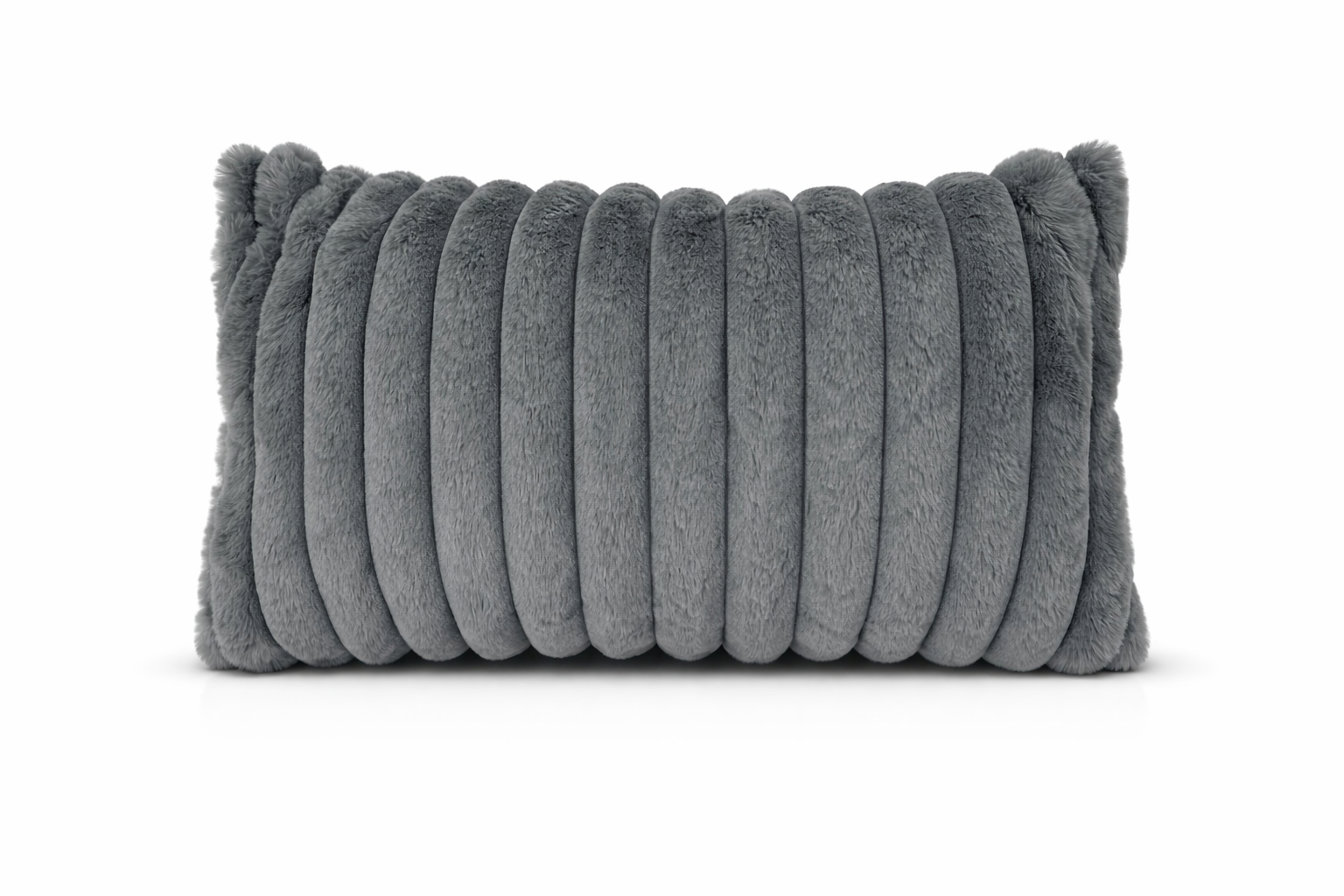 Ribbed Faux Fur Cushion Cover – Soft Plush Decorative Pillow (Multiple Colours and Sizes)