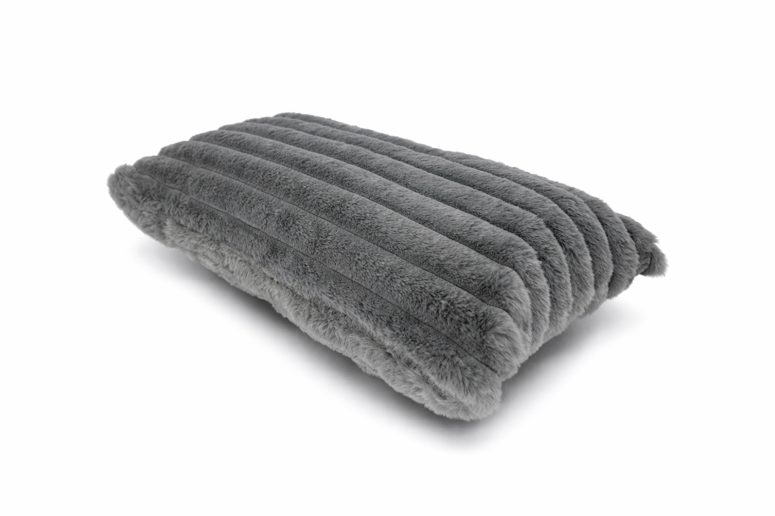 Ribbed Faux Fur Cushion Cover – Soft Plush Decorative Pillow (Multiple Colours and Sizes)