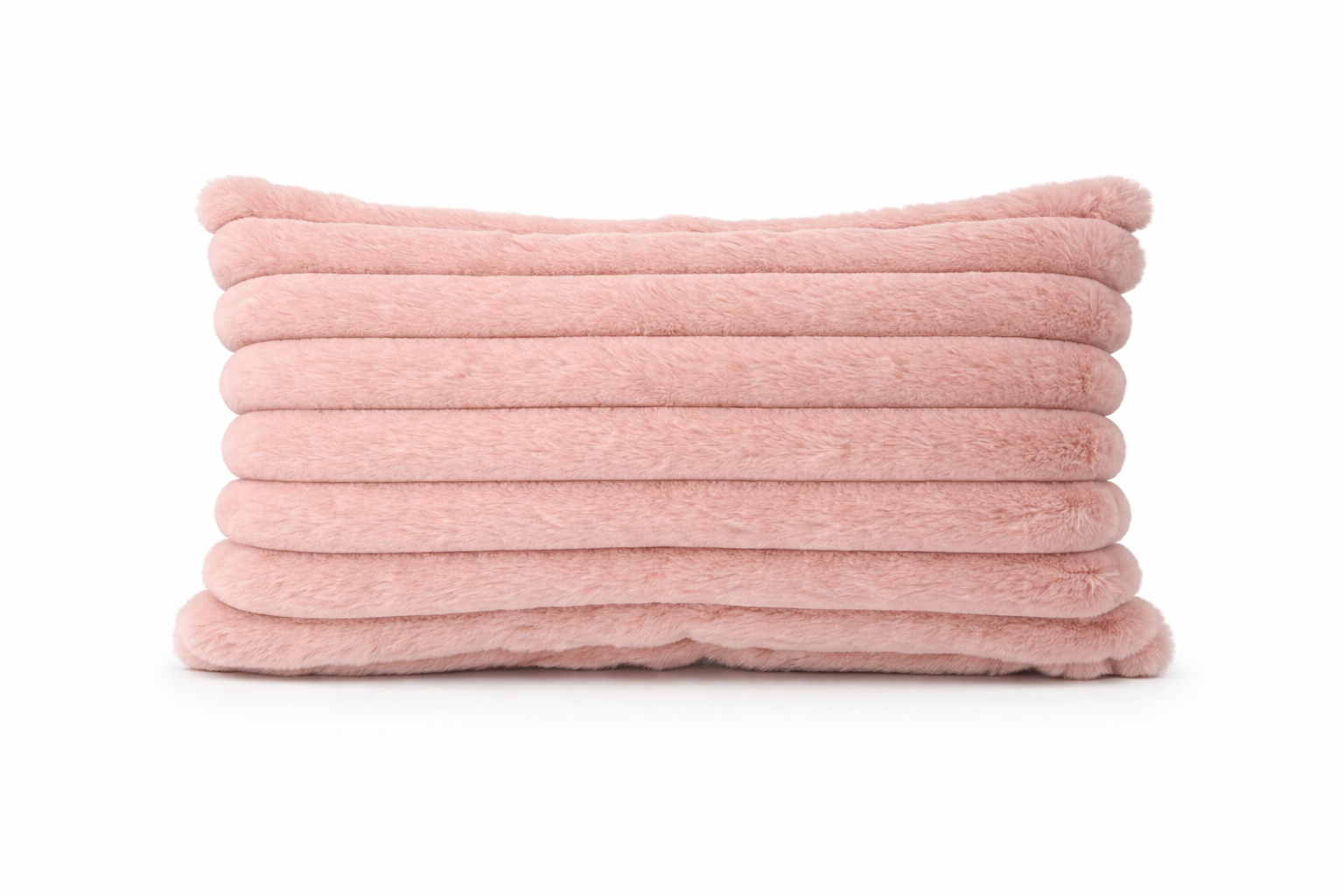 Ribbed Faux Fur Cushion Cover – Soft Plush Decorative Pillow (Multiple Colours and Sizes)