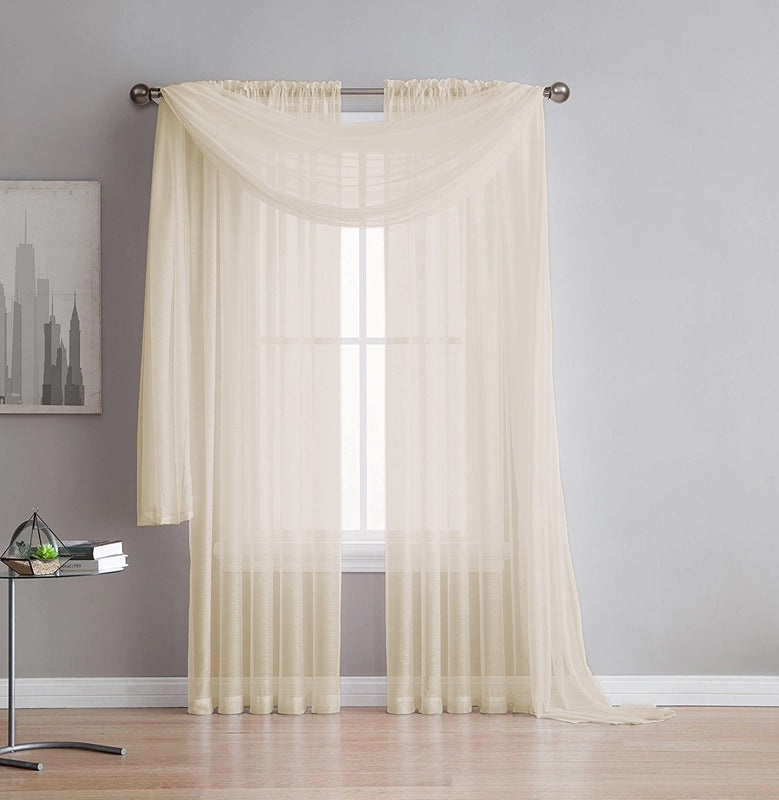 'Voile Scarf' Cream