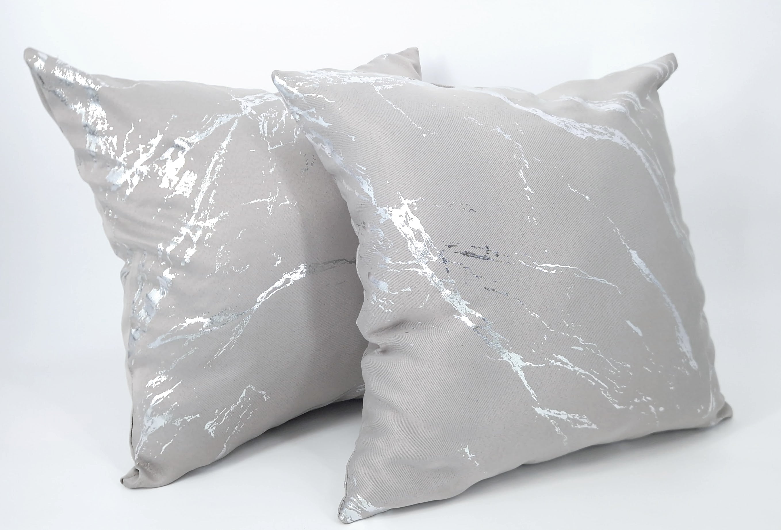 Elyse Foil Marble Pattern Cushion Covers 18 x 18"