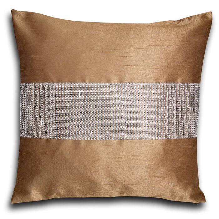 Diamante Faux Silk Cushion Covers 18 x 18"