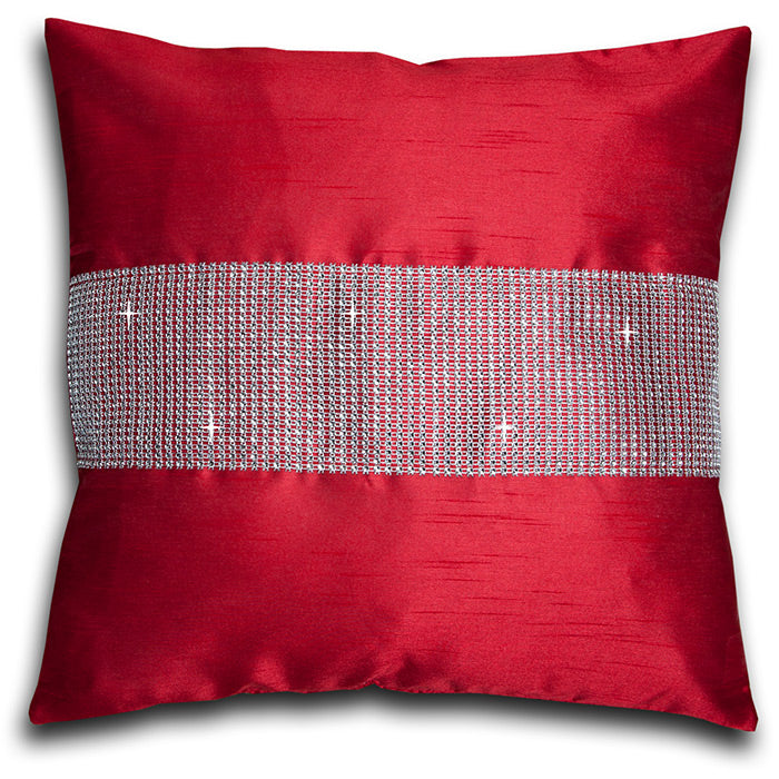 Diamante Faux Silk Cushion Covers 18 x 18"