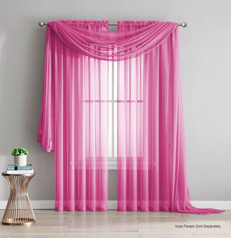 'Voile Scarf' Fuchsia