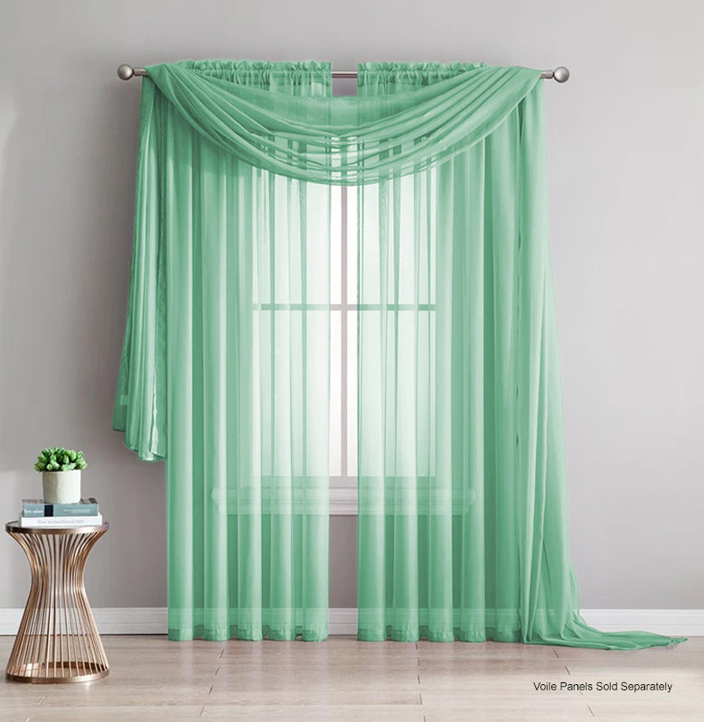 'Voile Scarf' Pastel Green