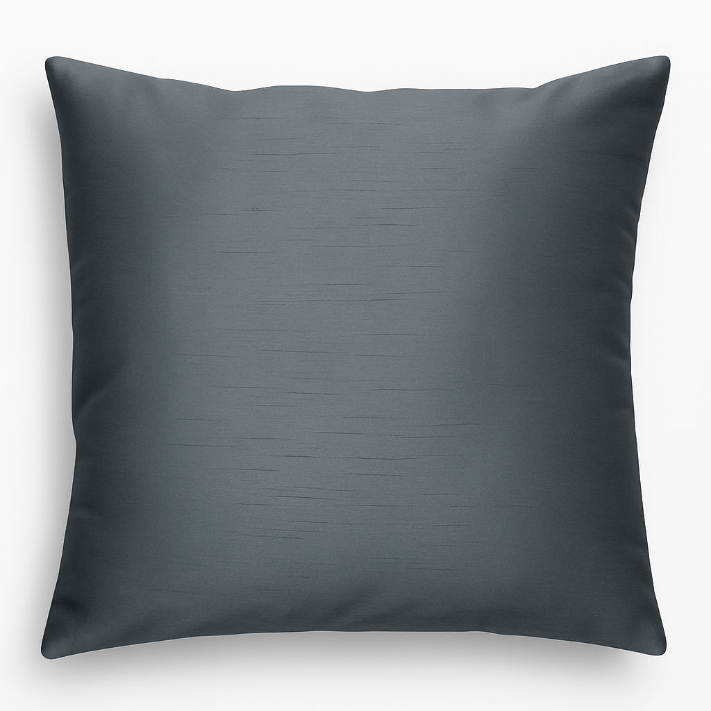 Faux Silk Eyelet Fully Lined Curtains (Grey)