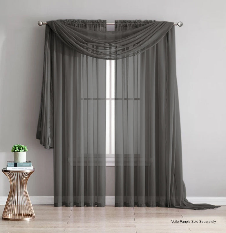 'Voile Scarf' Dark Grey
