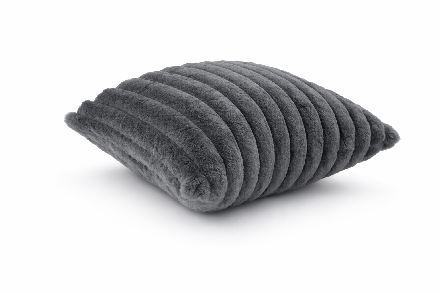 Ribbed Faux Fur Cushion Cover – Soft Plush Decorative Pillow (Multiple Colours and Sizes)