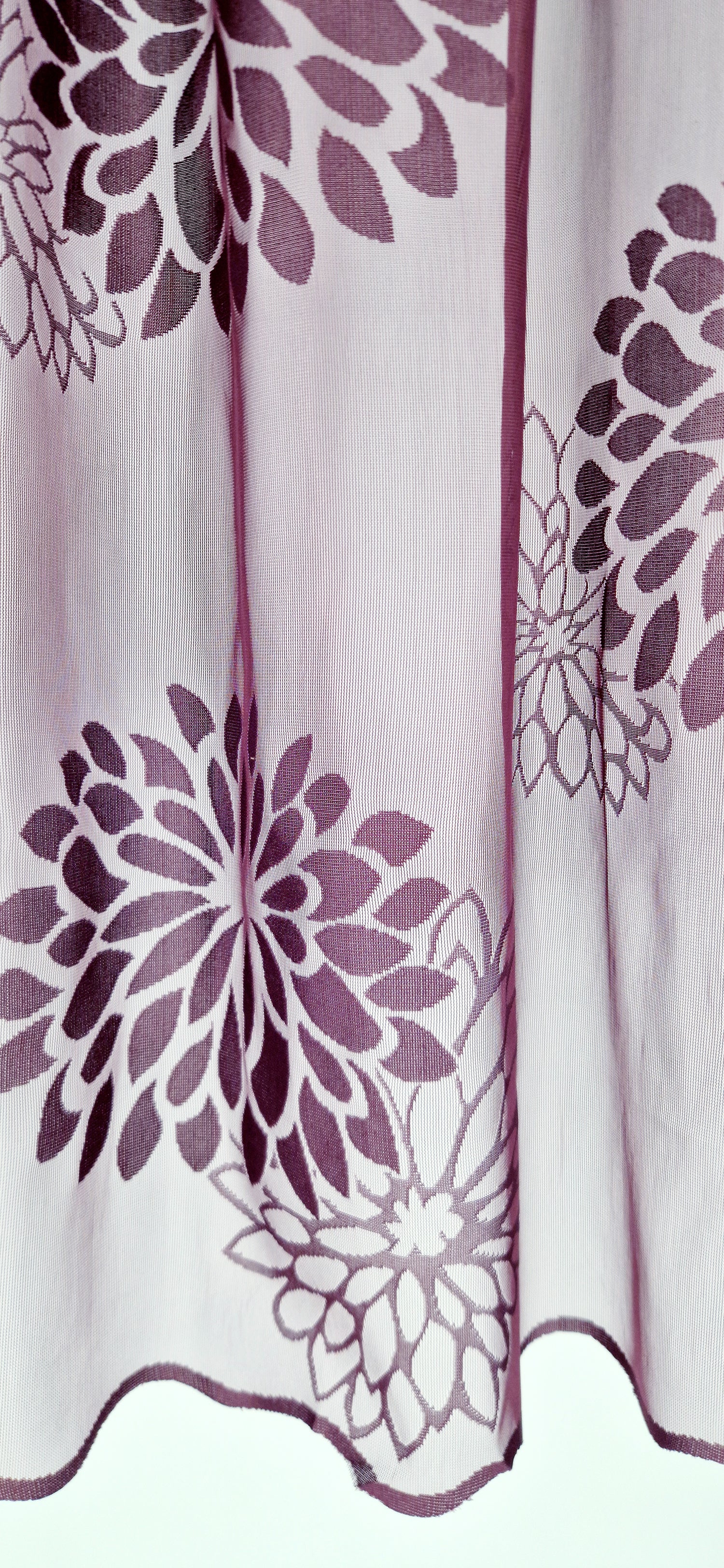 z Lisbon Pair Of Damson Slot Top Net Panels 56" Wide x 54" Drop *REDUCED*