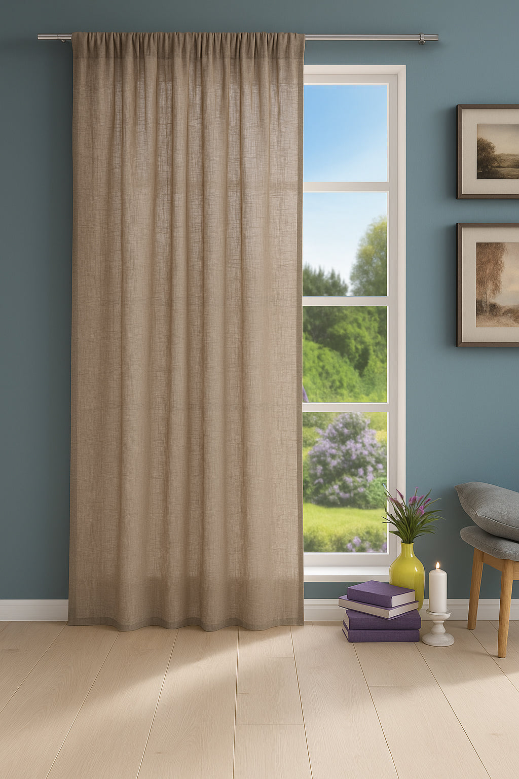 'Mosul' Mocha Voile Panel