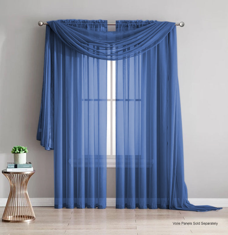 'Voile Scarf' Navy