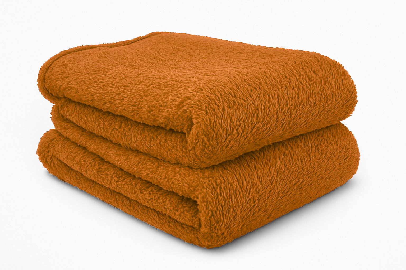 Teddy Fleece Throw (Orange)