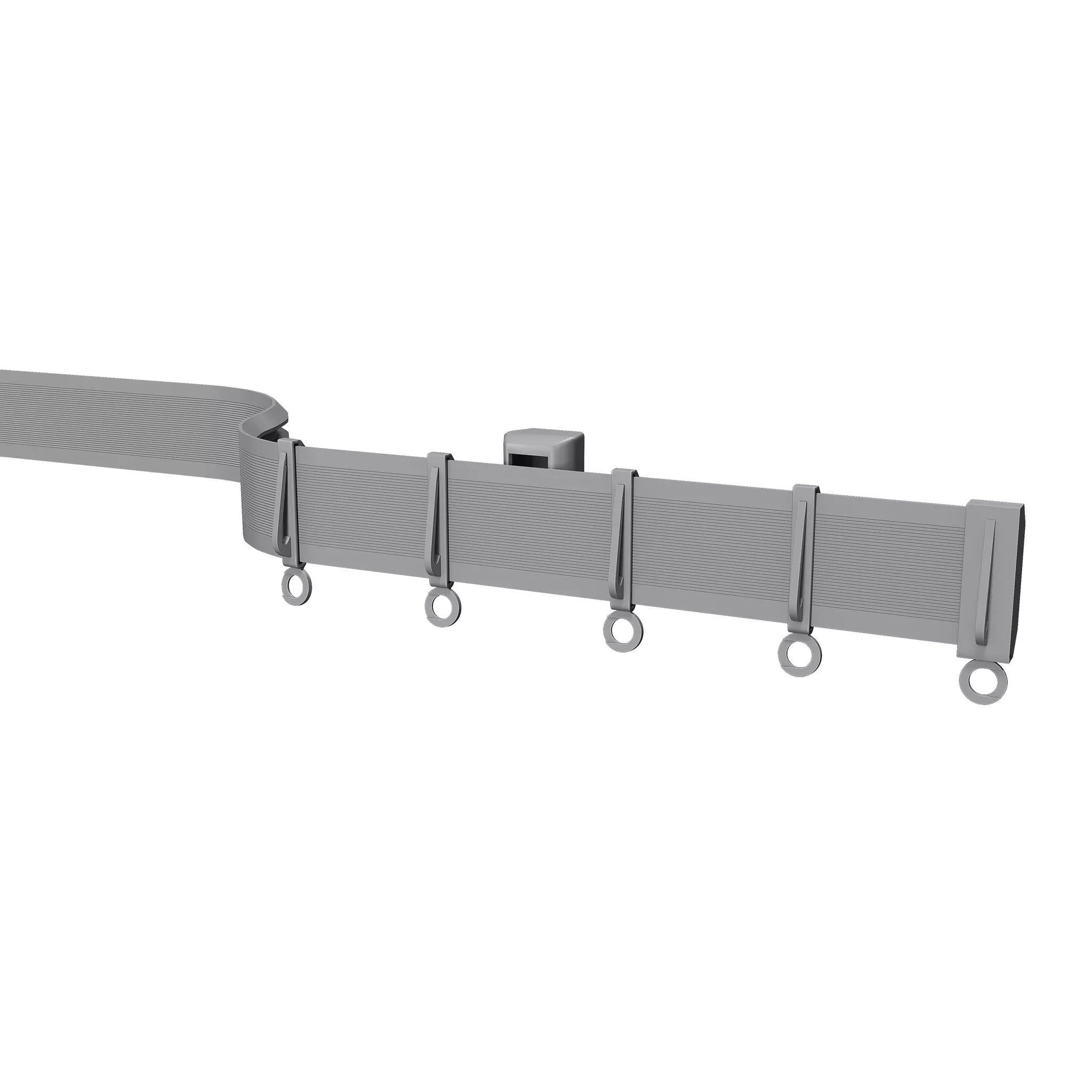 Bendable Curtain Track Rail for Straight & Bay Window (Silver)