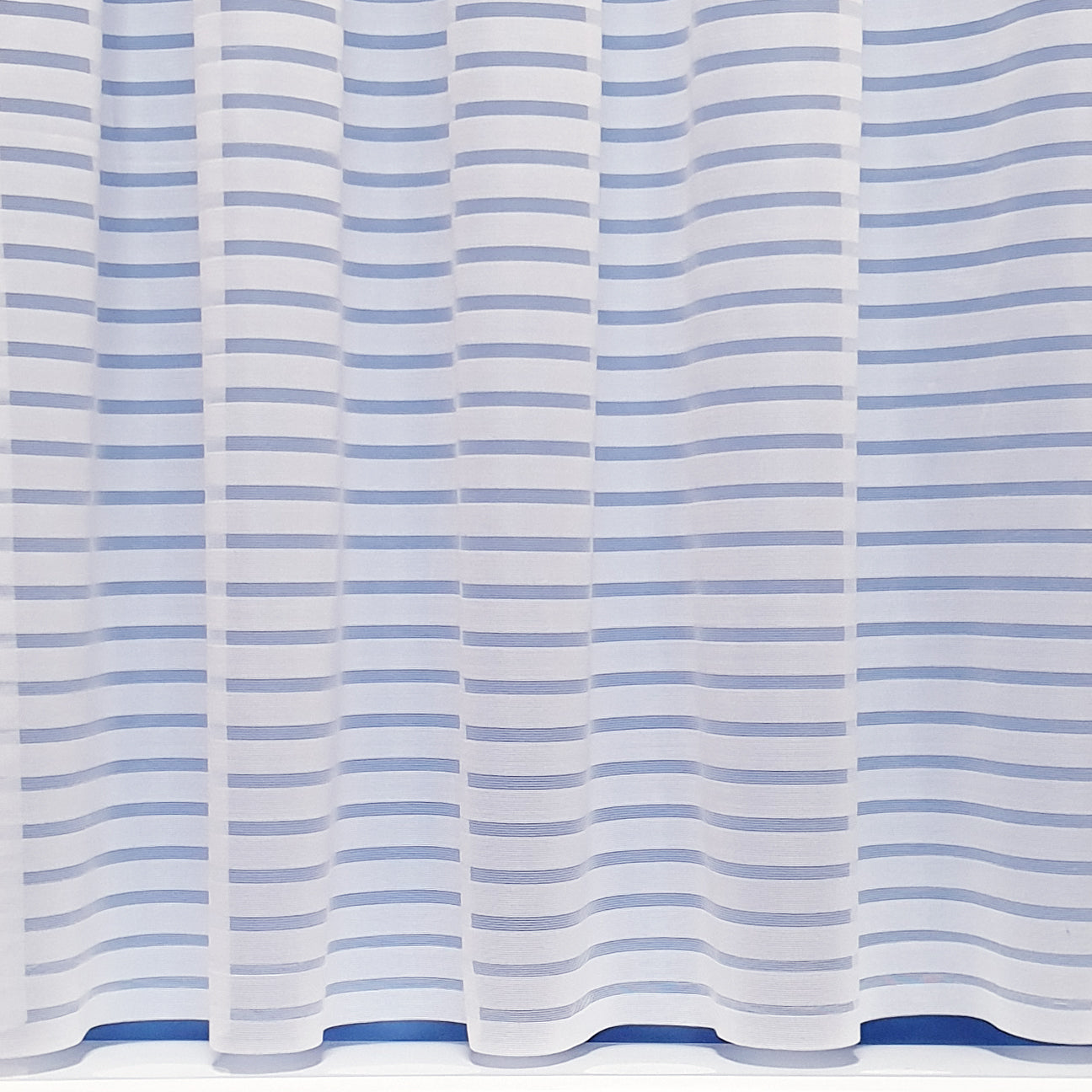 Paris Horizontal Stripe White Net Curtain