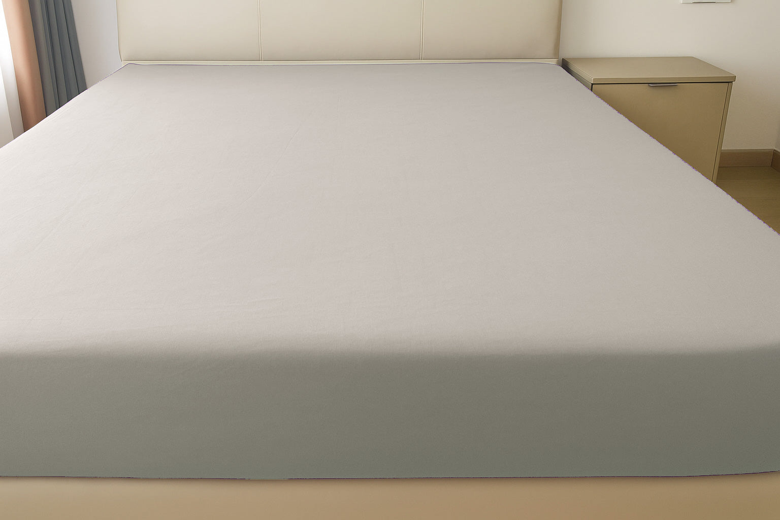 Microfibre Fitted Bed Sheet (Mink Stone)
