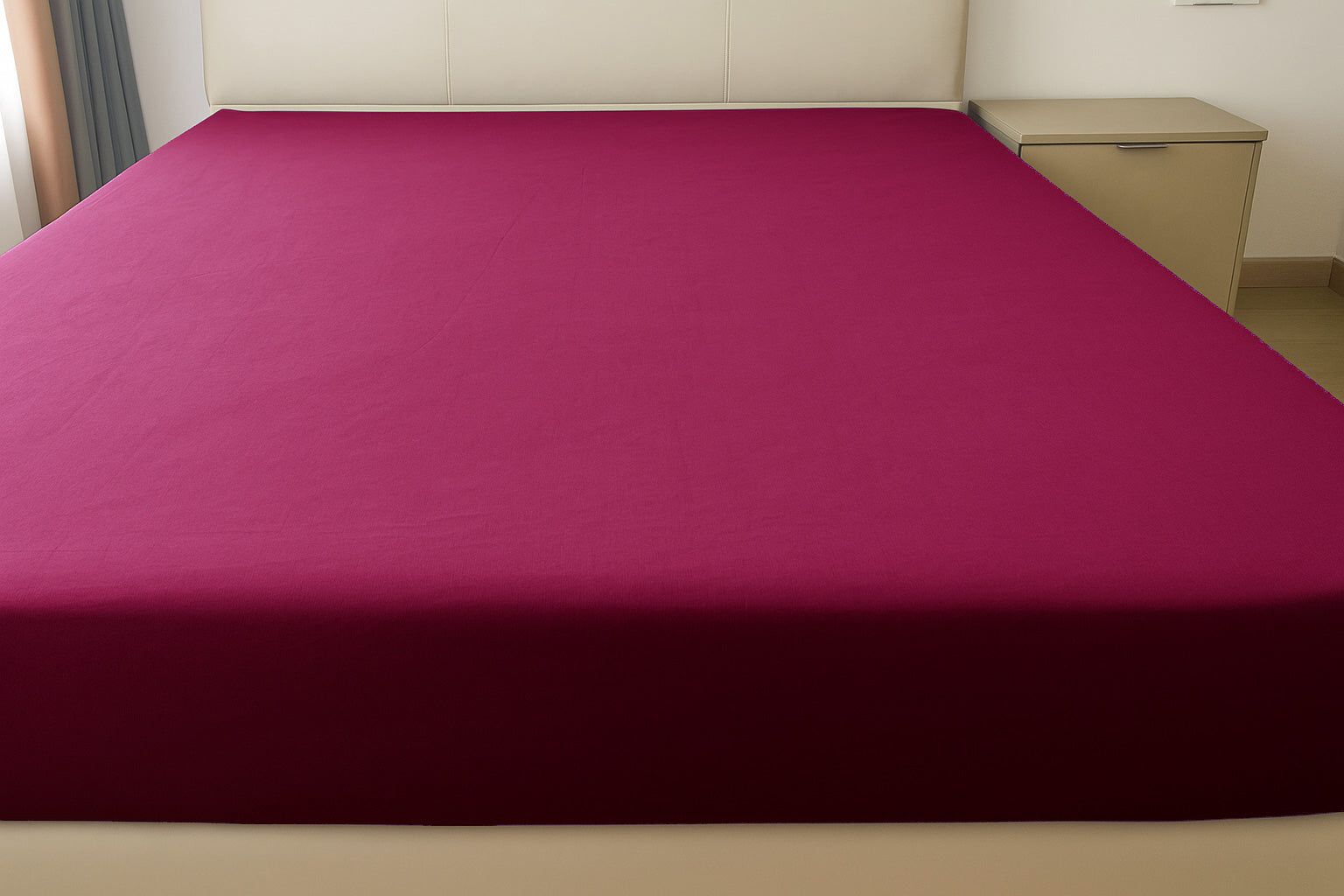 Microfibre Fitted Bed Sheet (Red)