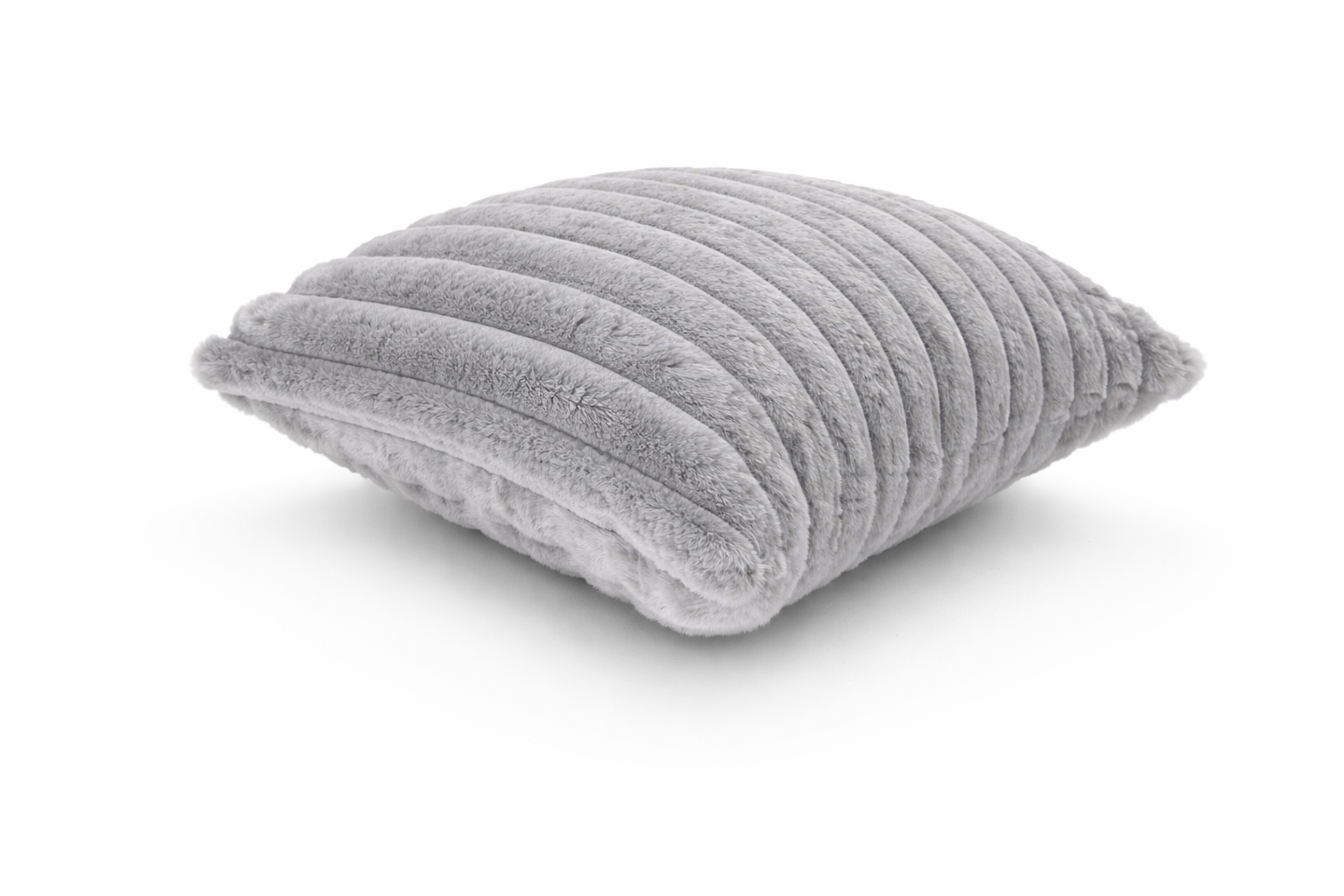 Ribbed Faux Fur Cushion Cover – Soft Plush Decorative Pillow (Multiple Colours and Sizes)