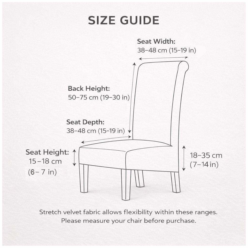 Stretch Velvet Dining Chair Covers (Multiple Colours)
