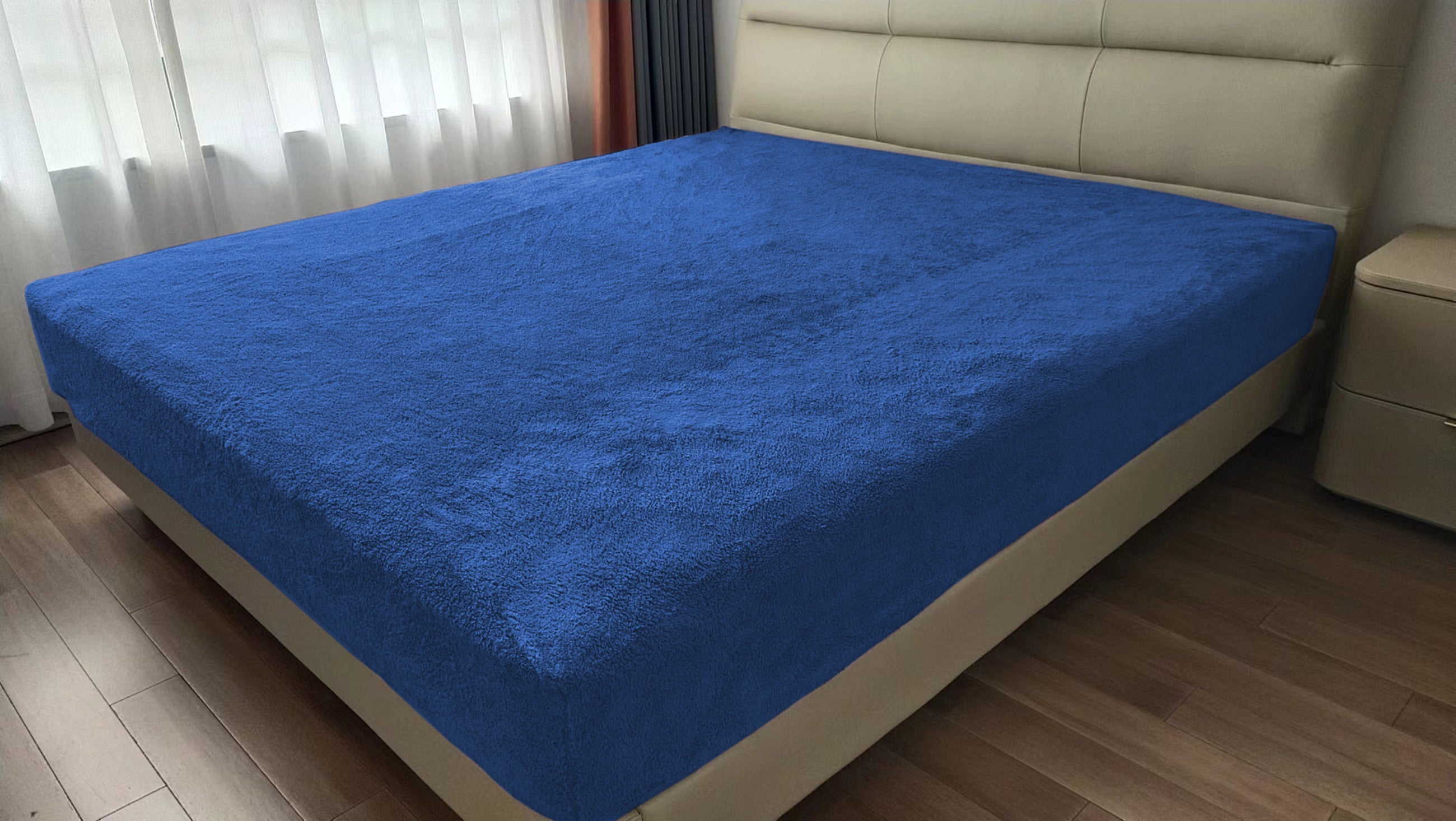 Teddy Fleece Fitted Sheet (Blue)