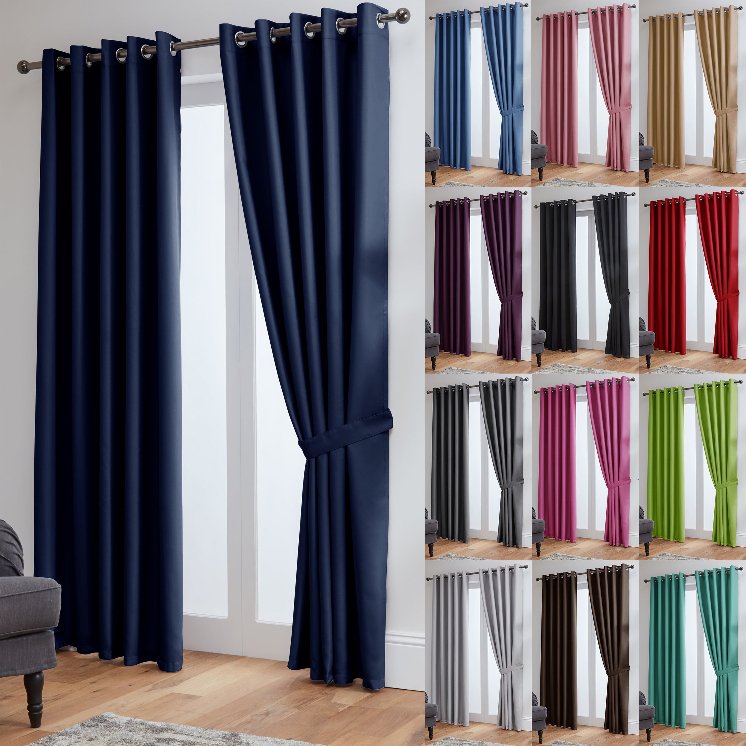Thermal Blackout Fabric Sample Swatches (Free Postage)