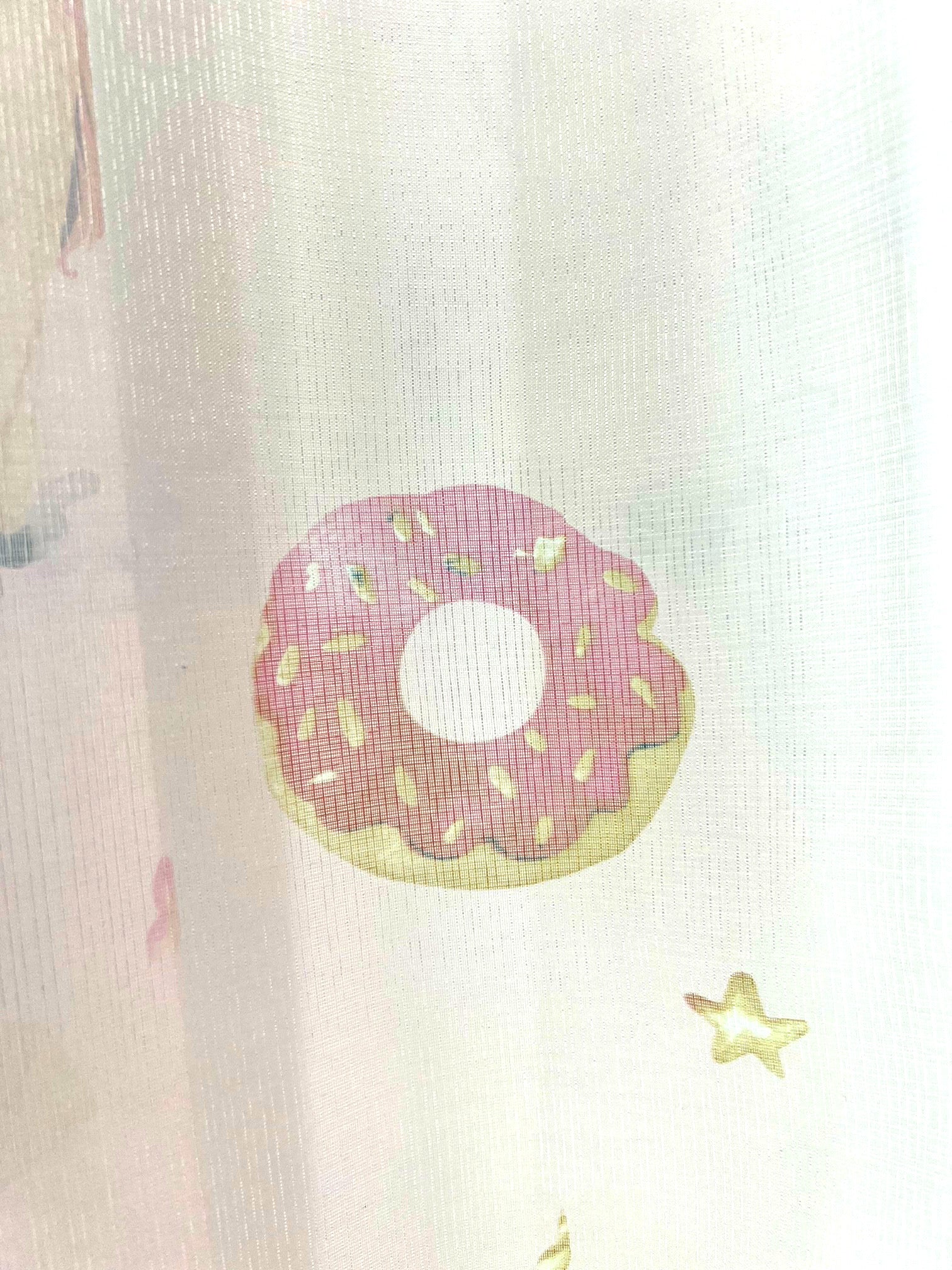 Unicorn Voile Panel With Rod Slot (Pink)