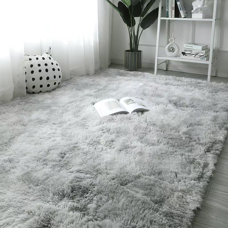 Fluffy Shaggy Area Rug - Non-Slip - Thick Pile Floor Mat (Light Grey)