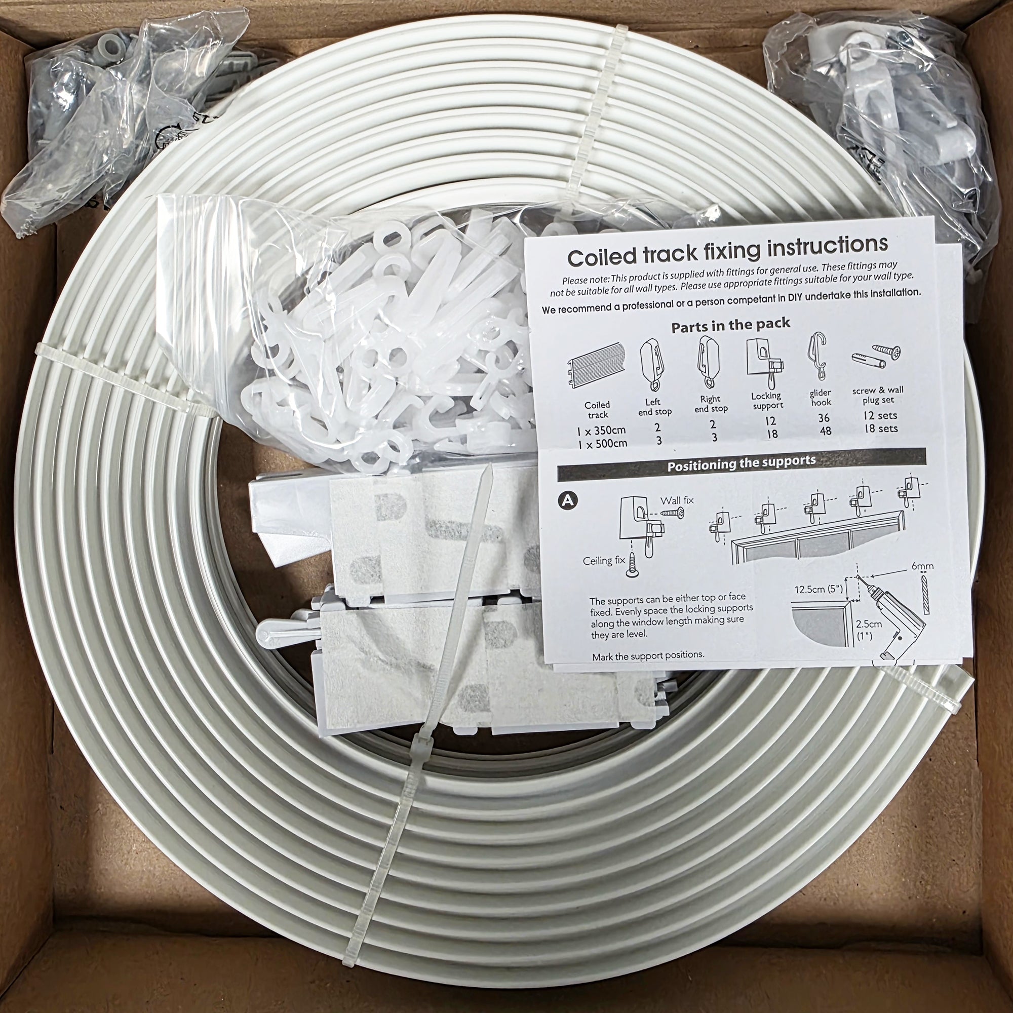 Bendable Curtain Track Rail for Straight & Bay Window (White)