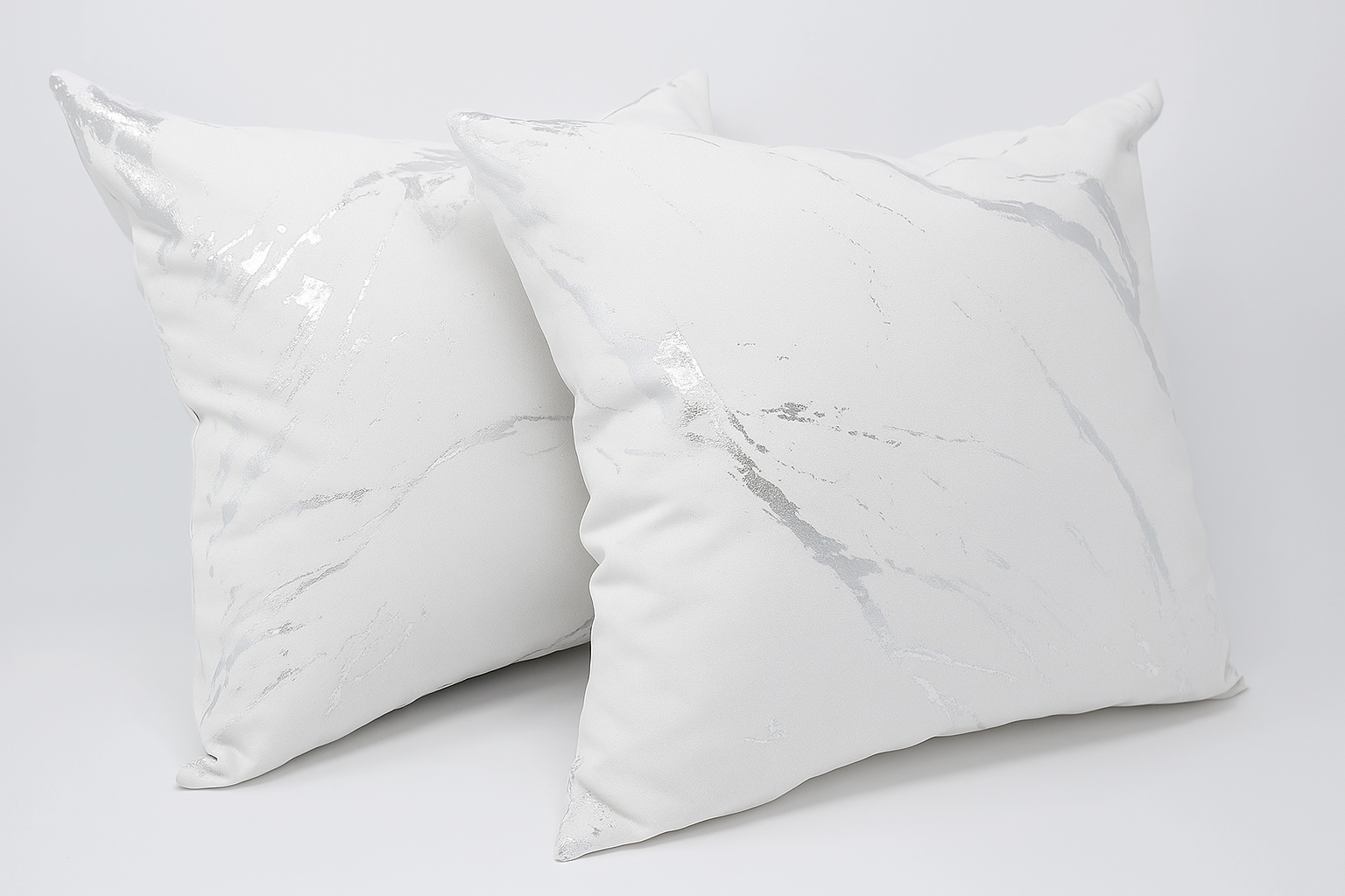 Elyse Foil Marble Pattern Cushion Covers 18 x 18"
