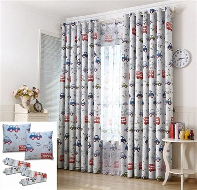 Cars Thermal Blockout Ready Made Eyelet Curtain Set