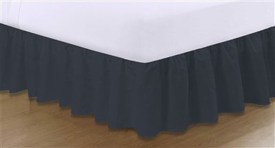 Plain Frilled Valance Sheets - Dark Grey