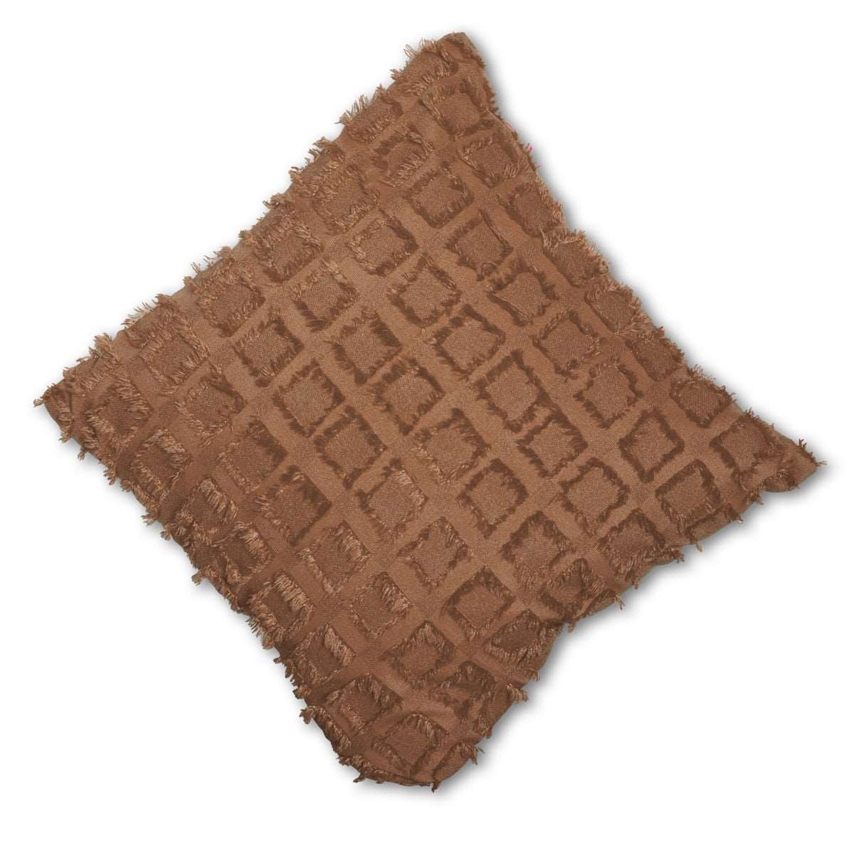 Elsa Mocha Faux Silk Eyelet Curtain Panel With Luxurious Fur Top