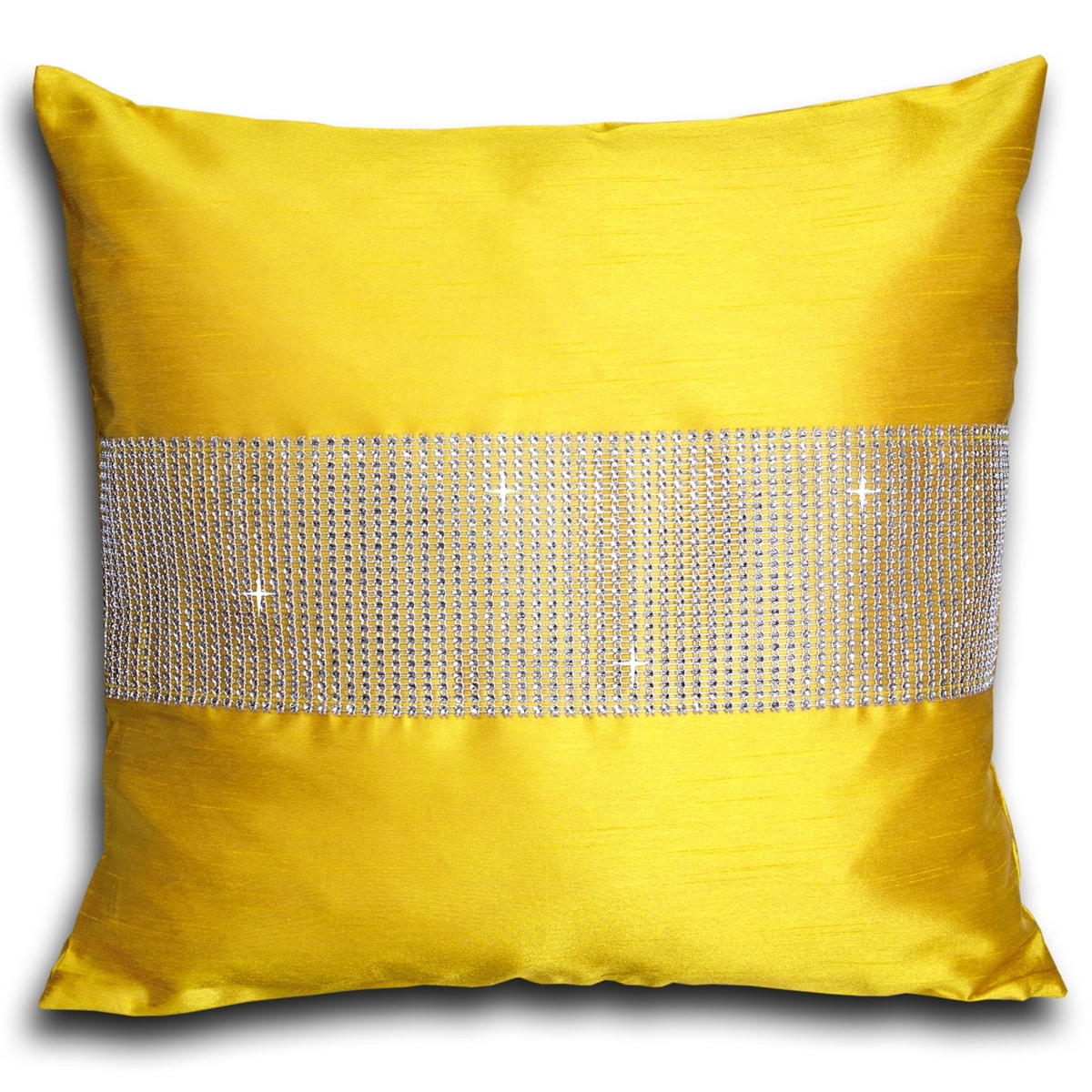 Faux Silk Tape Top Fully Lined Curtains (Yellow)