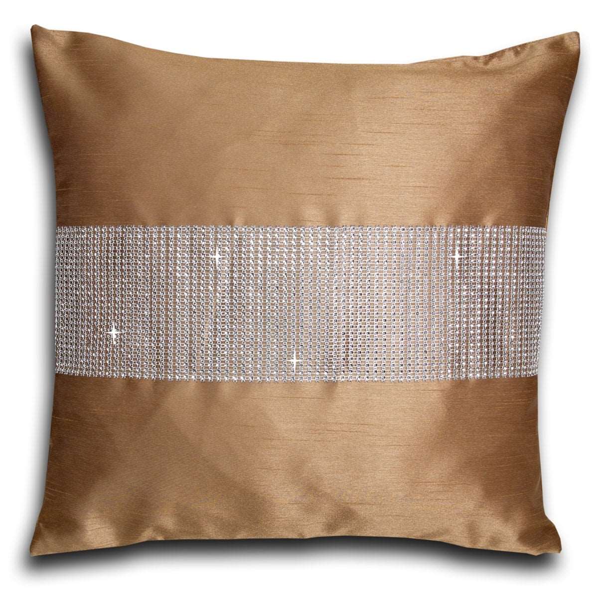 Faux Silk Eyelet Fully Lined Curtains (Mocha)